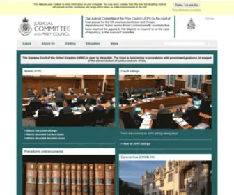 JCPC.uk(The Judicial Committee of the Privy Council) Screenshot