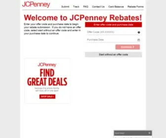 Jcpenneyrebates.com(Jcpenney reward center) Screenshot