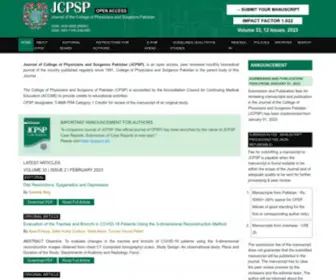 JCPSP.pk(Journal of College of Physicians and Surgeons Pakistan) Screenshot