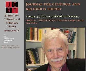 JCRT.org(JOURNAL FOR CULTURAL AND RELIGIOUS THEORY Spring 2021) Screenshot