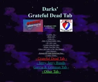 Jdarks.com(Darks' Grateful Dead Tabs) Screenshot