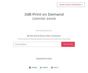 JDB-Printondemand.com(JdB Print on Demand) Screenshot