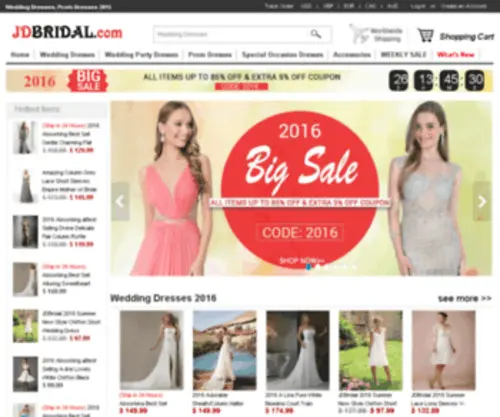 JDbridal.com(Wedding Dresses 2014) Screenshot