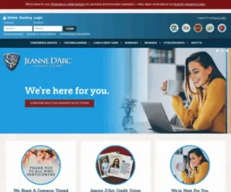 Jdcu.org(Jeanne D'Arc Credit Union) Screenshot