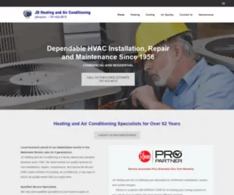 JDhvacinc.com(JD Heating and Air Conditioning) Screenshot