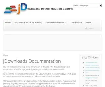 Jdownloads.net(JDownloads Documentation Center) Screenshot