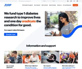 JDRF.org.uk(JDRF, the type 1 diabetes charity) Screenshot