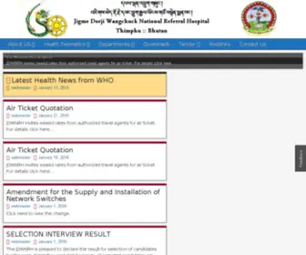 JDWNRH.gov.bt(National Referral Hospital) Screenshot
