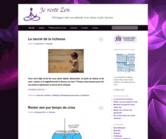 JE-Reste-Zen.com(Rester zen : développez votre zen attitude) Screenshot