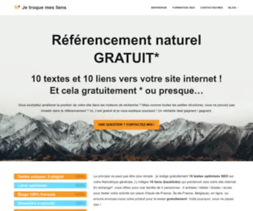 JE-Troque-Mes-Liens.fr(Référencement naturel Google pas cher) Screenshot