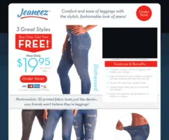 Jeaneez.com(Comfort and ease of leggings with the stylish) Screenshot