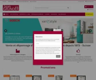 Jeangrunder.ch(Electroménager) Screenshot