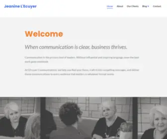 Jeaninelecuyer.com(Welcome When communication) Screenshot