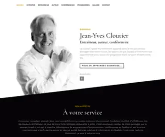 Jeanyvescloutier.com(Jean-Yves Cloutier | Entraîneur, auteur, conférencier) Screenshot