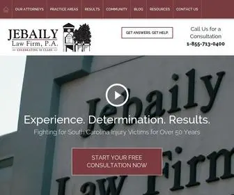 Jebailylaw.com(Personal Injury Law Firm in Florence SC) Screenshot