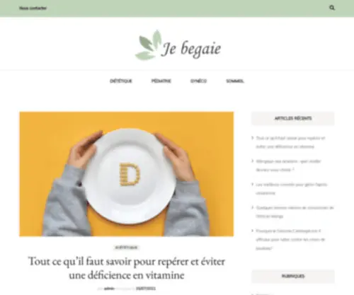 Jebegaie.com(Je begaie) Screenshot