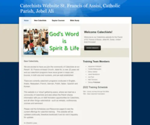 Jebelalicatechists.com(Catechists Website St) Screenshot
