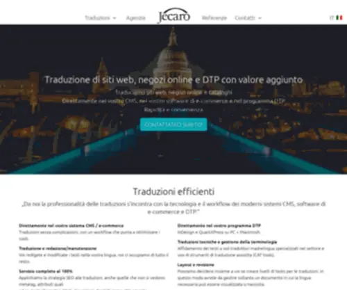 Jecaro.biz(Traduzione di siti web) Screenshot