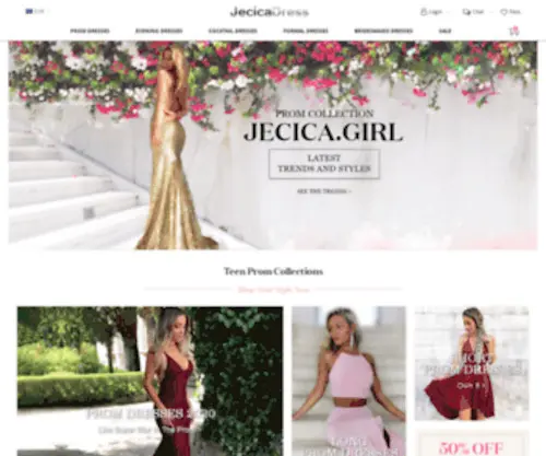 Jecicadress.com(Custom Made Clothing) Screenshot