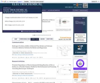 Jecst.org(Journal of Electrochemical Science and Technology) Screenshot