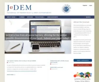 Jedem.org(EJournal of eDemocracy and Open Government) Screenshot