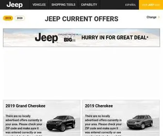 Jeepcurrentoffers.com(Jeep® Deals and Incentives) Screenshot