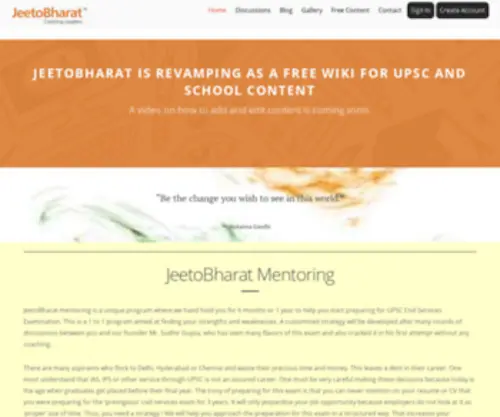 Jeetobharat.com(Hosted by Doteasy Web Hosting Canada) Screenshot