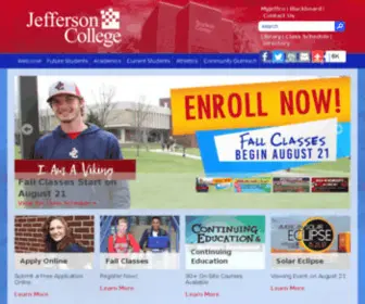 Jeffco.edu(Jefferson College) Screenshot