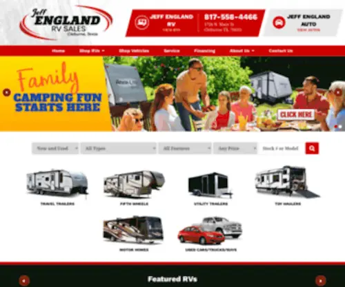 Jeffenglandrvsales.com(RVs For Sale in Cleburne) Screenshot