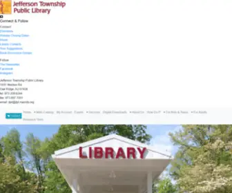 Jeffersonlibrary.net(Jefferson Township Public Library) Screenshot