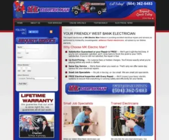 Jeffersonparishelectrician.com(MK Electric Man) Screenshot