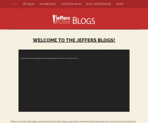 Jefferspetblog.com(Jeffers Pet Supplies) Screenshot