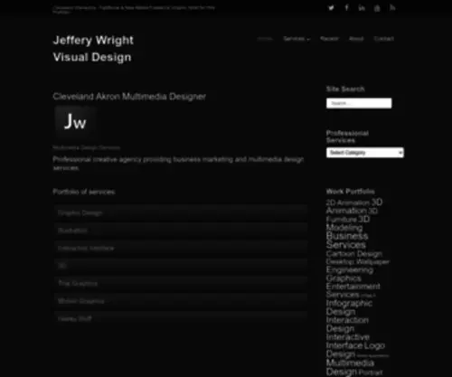 Jefferywright.com(Cleveland Akron Multimedia Design Services Agency) Screenshot