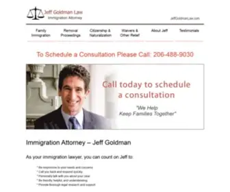 Jeffgoldmanlaw.com(Immigration Attorney) Screenshot