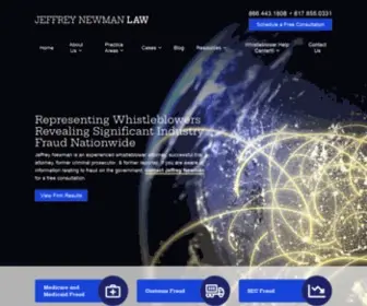 Jeffreynewmanlaw.com(Whistleblower Lawyer & Qui Tam Attorney) Screenshot