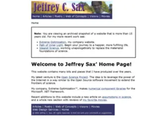 Jeffreysax.com(A collection of articles on such varied topics as) Screenshot