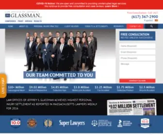 Jeffreysglassman.com(Boston Personal Injury Lawyers) Screenshot