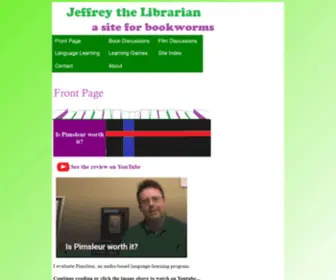 Jeffreythelibrarian.com(Front Page) Screenshot