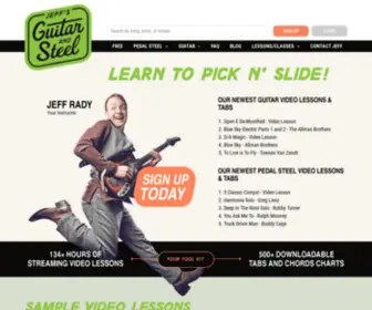 Jeffsguitarandsteel.com(Jeff's Guitar & Pedal Steel Video Lessons & Tabs) Screenshot