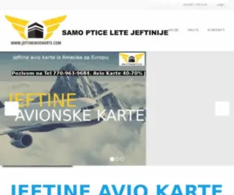 Jeftineaviokarte.com(Jeftine avio karte iz USA za Europu) Screenshot