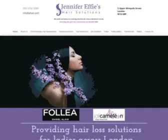 Jehair.com(Hair loss solutions in London from Jennifer Effies Hair Solutions) Screenshot