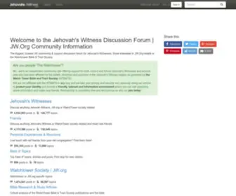 Jehovahs-Witness.com(Jehovah's Witness Discussion Forum) Screenshot