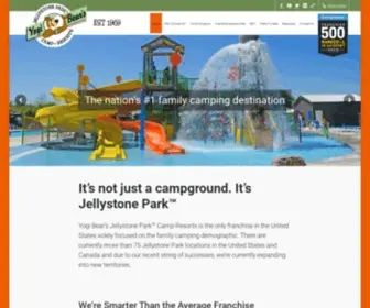 Jellystonefranchise.com(Franchise Opportunities = Yogi Bear's Jellystone Park Franchise Business Opportunities) Screenshot