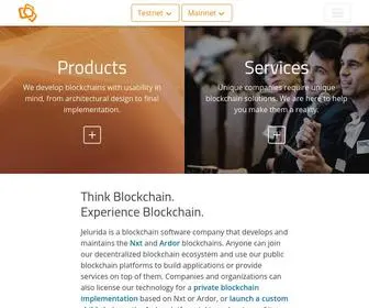 Jelurida.com(Think blockchain) Screenshot