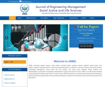 Jemsl.com(Journal of Engineering Management Social Justice and Life Sciences) Screenshot