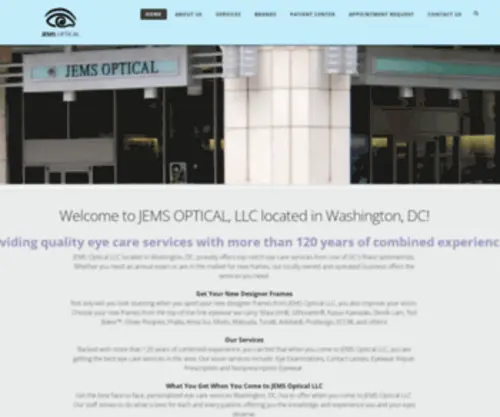 Jemsoptical.com(Eye Care Services) Screenshot