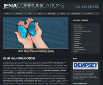 Jenacommunications.com(Marketing and Communications Agency) Screenshot