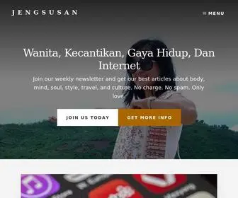 Jengsusan.com(Wanita, Kecantikan, Gaya Hidup, Dan Internet) Screenshot