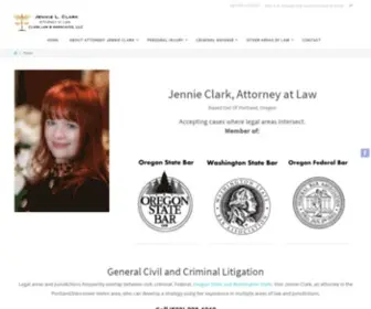 Jennieclark.com(Managing attorney Clark Law & Associates) Screenshot