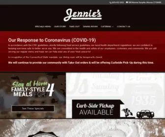 Jenniespizzeria.com(Restaurant, Take-Out & Event Catering) Screenshot